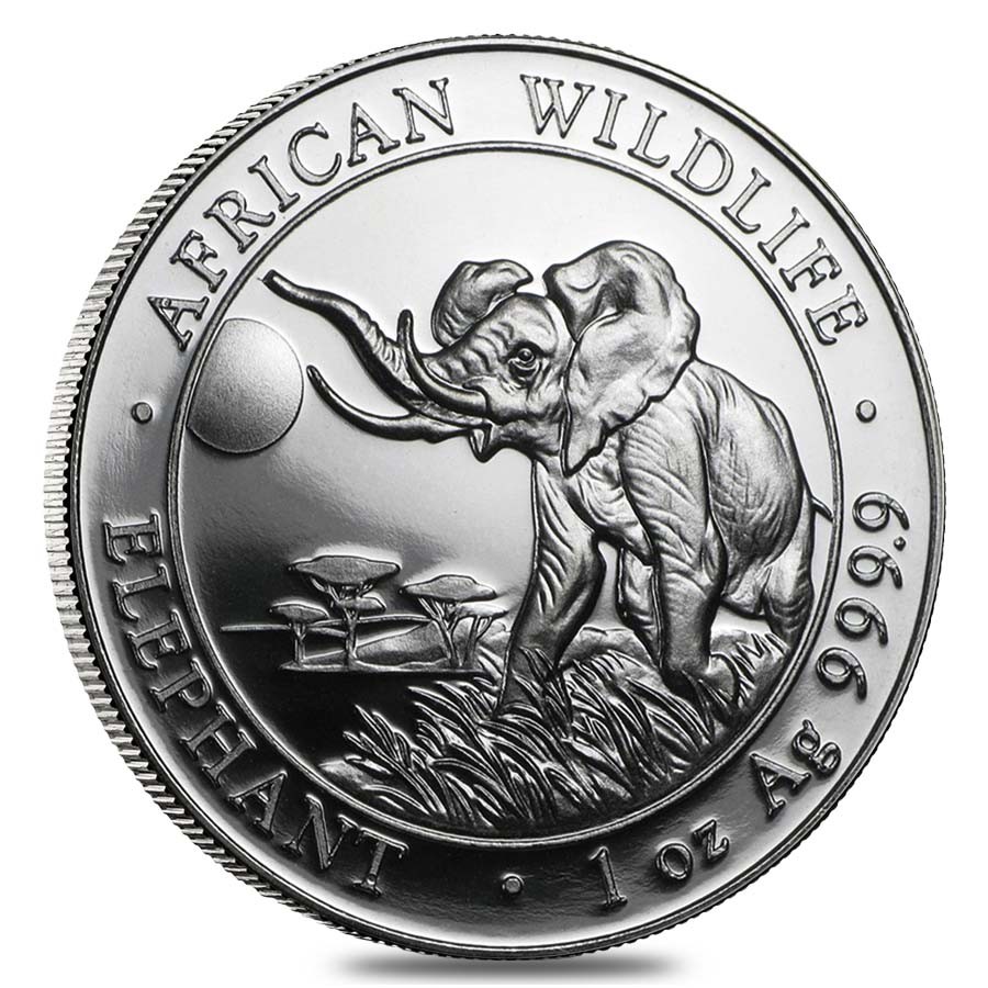 Somalia Elephant 2016 100 Shillings 1 OZ (31,1 gr.) Argento 999 Silver Coin