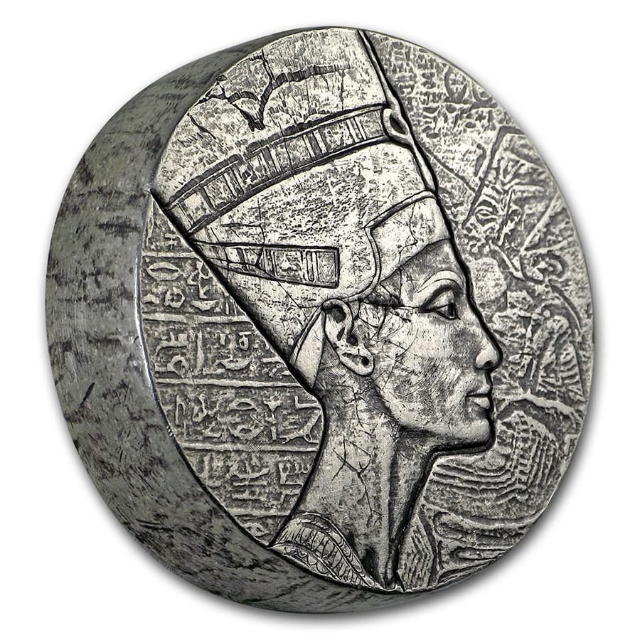 Egyptian Relic Series 2017 NEFERTITI 5 oz (155,75 gr.) Argento Puro 999 Silver