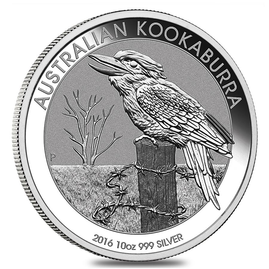 Australia Kookaburra 2016 10 Dollari 10 OZ (311 gr.) Argento 999 Silver Coin