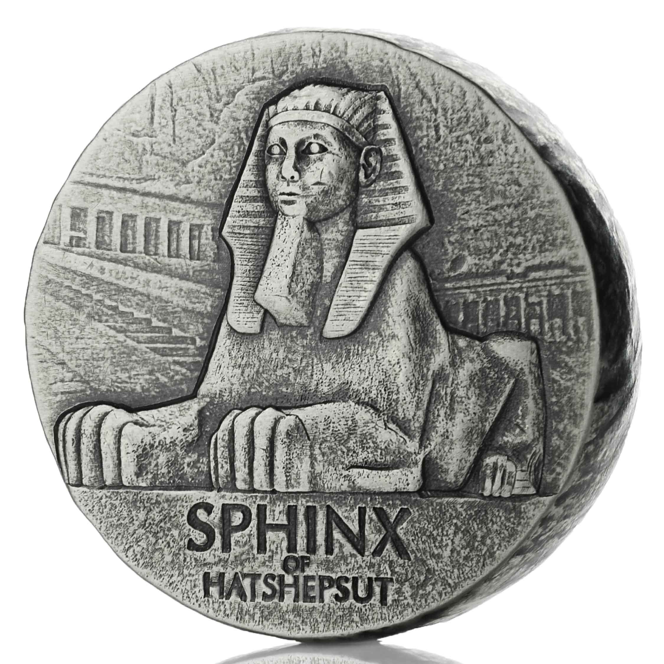 Egyptian Relic Series 2019 SPHINX OF HATSHE 5 oz (155,75 gr.) Argento 999 Silver